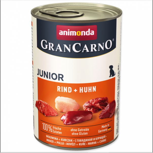 Animonda Gran Carno  hovädzie a kura  400g konzerva  - Kliknutím zobrazíte detail obrázku.