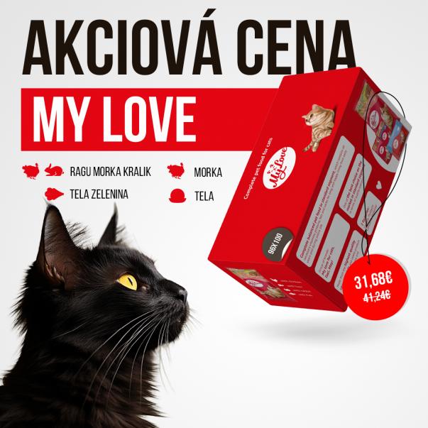 My Love kapsičky pre mačky 4 príchute SET2 (96x100g) 9,6kg - Kliknutím zobrazíte detail obrázku.