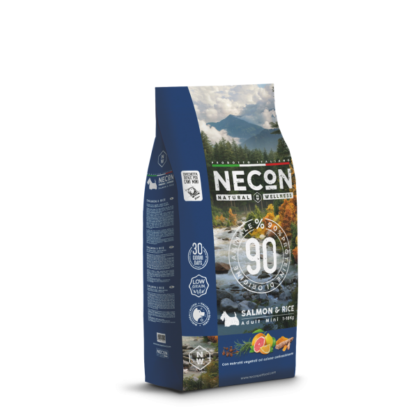 NECON NW Superpremium pre dospelých psov malých plemien. Losos & ryža Na váhu 100g (4021*) - Kliknutím zobrazíte detail obrázku.