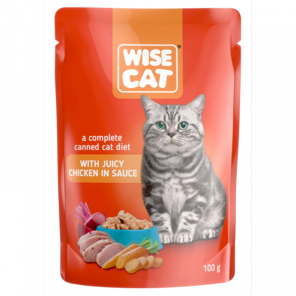 Wise Cat so šťavnatým kuracím mäsom 100 g (1135) - Kliknutím zobrazíte detail obrázku.