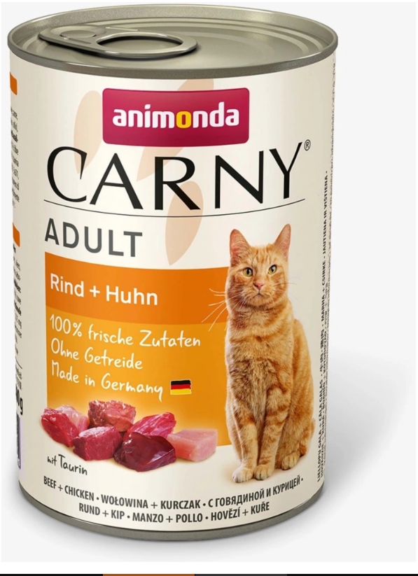 Animonda pre mačky Carny  hovädzie a kura 6 x 400 g - Kliknutím zobrazíte detail obrázku.