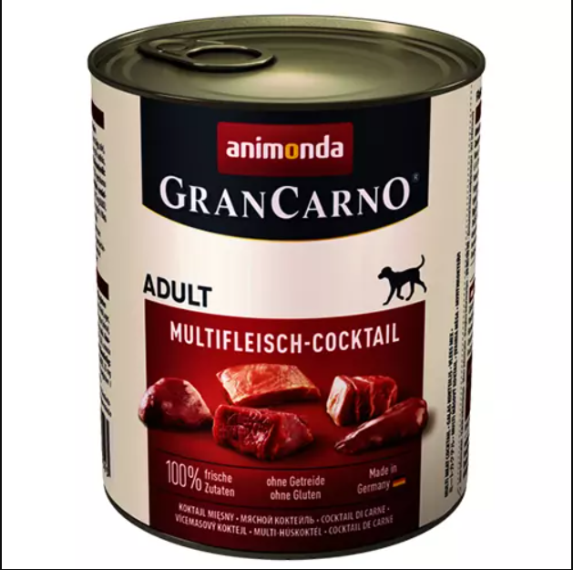 Animonda Gran Carno Adult mäsový koktejl 0,8 kg - Kliknutím zobrazíte detail obrázku.